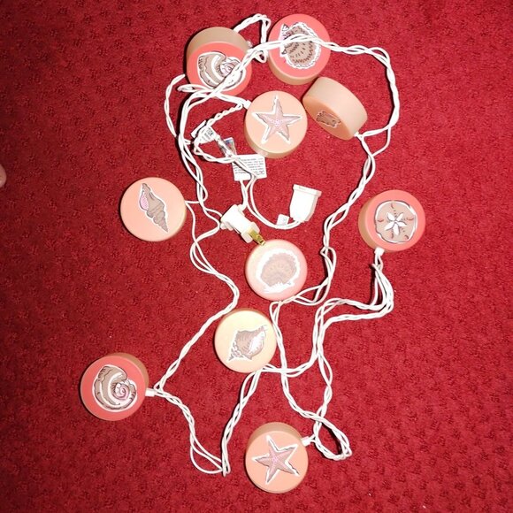 10 Beach-Themed String Lights With Shell & Starfish Designs Coral & White LED - Picture 4 of 5